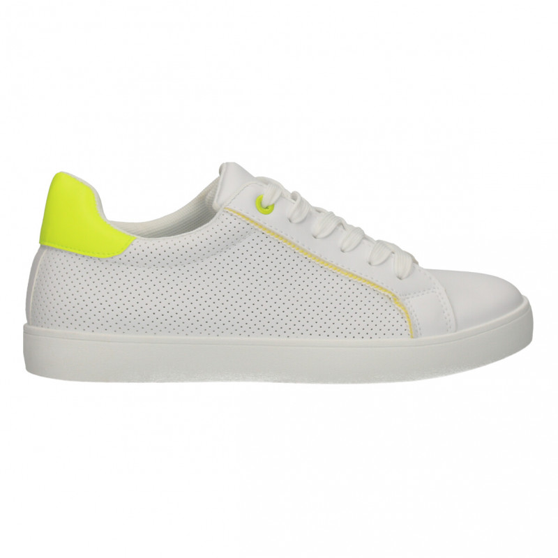Sneakers albi, femei, cu perforatii mici Sneakers albi, femei, cu perforatii mici