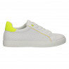 Sneakers albi, femei, cu perforatii mici