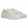 Sneakers albi, femei, cu perforatii mici
