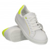 Sneakers albi, femei, cu perforatii mici
