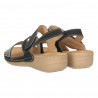 Sandale negre, stil clasic, decorate