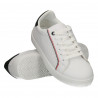 Sneakers albi, dama, cu perforatii