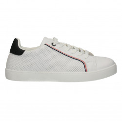 Sneakers albi, dama, cu perforatii