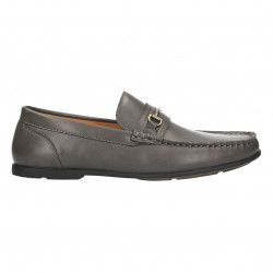 Pantofi barbatesti, mocasin, culoare gri