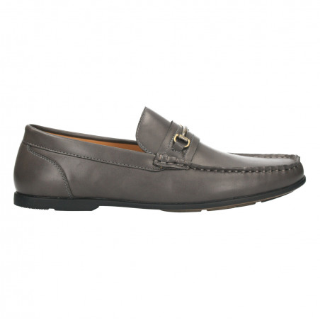 Pantofi barbatesti, mocasin, culoare gri