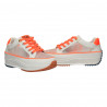 Sneakers talpa groasa, alb cu oranj