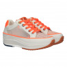 Sneakers talpa groasa, alb cu oranj