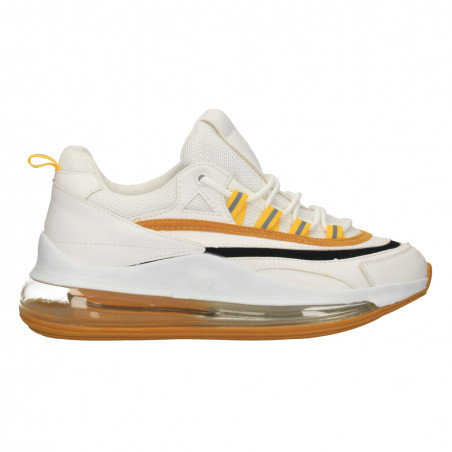 Sneakers albi, dama, cu talpa inalta