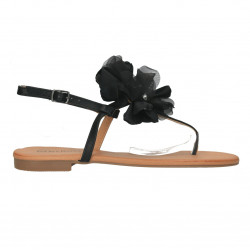 Sandale flip flops, cu floare mare