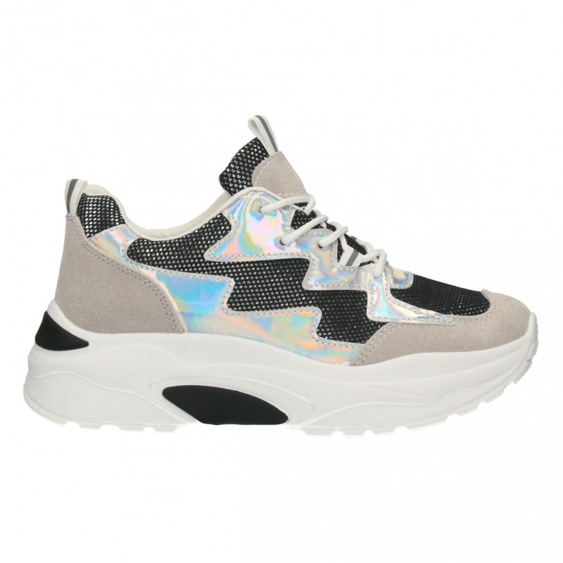 Sneakers dama, alb cu negru Sneakers dama, alb cu negru
