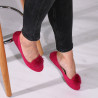 Balerini glamour, cu puf si dantela, culoarea fucsia