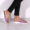 Saboti roz, glamour, cu strat sclipici