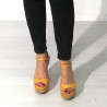 Sandale croco, talpa wenge, florale
