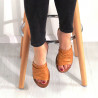 Papuci fashion, dama, maro deschis