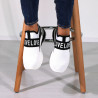Sneakers albi, LOVE, pentru femei