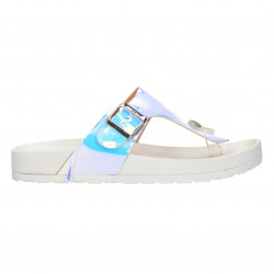 Saboti flip flops, albi, pentru femei