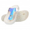 Saboti flip flops, albi, pentru femei