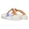 Saboti flip flops, albi, pentru femei