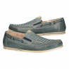 Mocasini barbatesti, piele, decor impletit