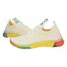 Sneakers alb cu galben, slip on