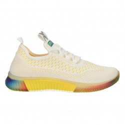 Sneakers alb cu galben, slip on