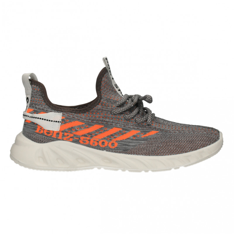 Sneakers barbati, gri, material tip tricot Sneakers barbati, gri, material tip tricot