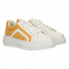 Sneakers galbeni, catifea, talpa inalta