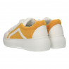 Sneakers galbeni, catifea, talpa inalta