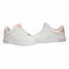 Sneakers albi, insertii roz, pentru femei