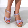 Sandale dama, talpa wenge, culoarea violet