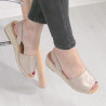 Sandale boho, bej, textura glamour