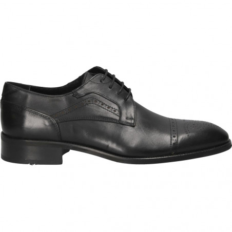 Pantofi office barbatesti, negri, din piele