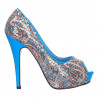 Pumps platforma, toc inalt, arabescuri