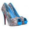 Pumps platforma, toc inalt, arabescuri