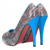 Pumps platforma, toc inalt, arabescuri