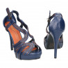 Sandale albastre fashion cu toc inalt si platforma