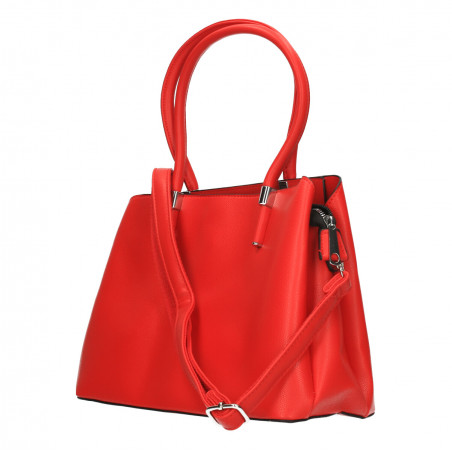 Poseta rosie, mica, pentru tinute chic