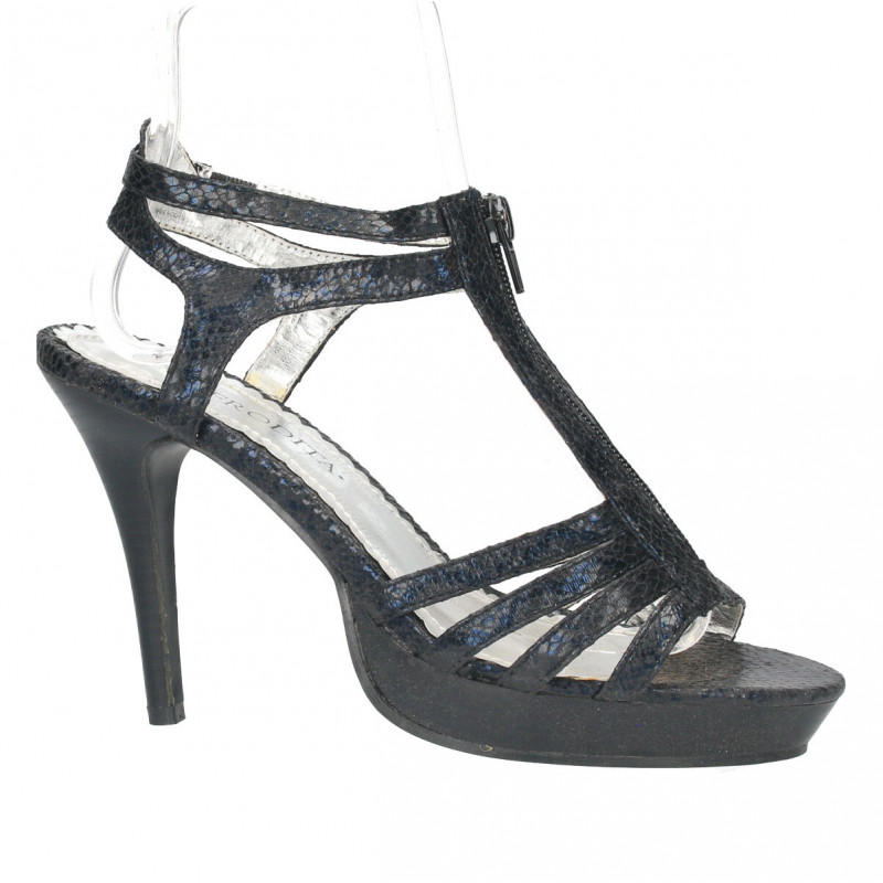 Sandale negre, platforma mica, toc inalt Sandale negre, platforma mica, toc inalt