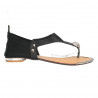 Sandale infradito, negre, cu pietre