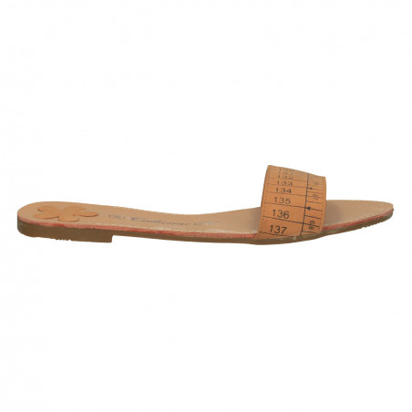 Papuci maro deschis, model centimetru