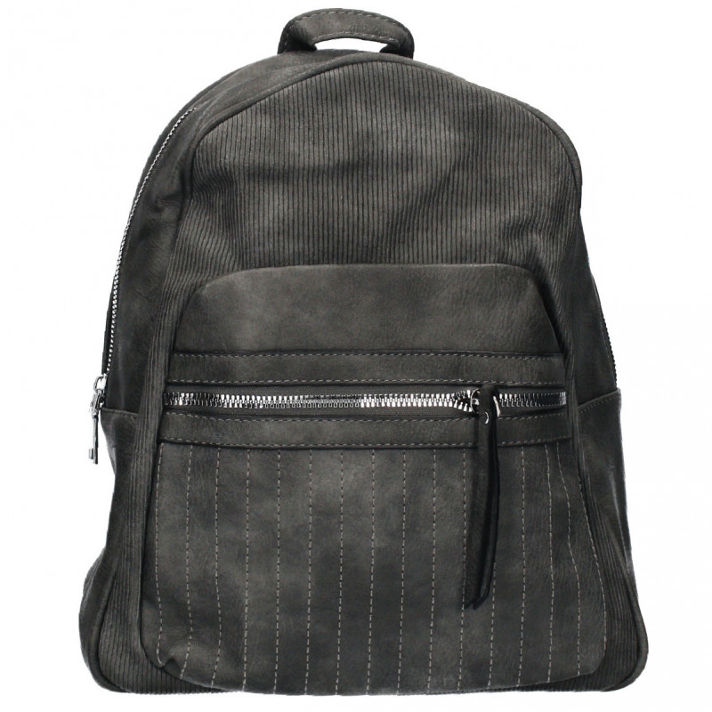 Rucsac dama, gri, cu imprimeu reiat Rucsac dama, gri, cu imprimeu reiat