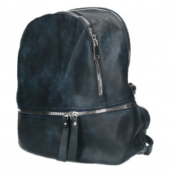 Rucsac bleumarin, cu fermoare metalice