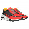 Sneakers rosu cu negru, animal print