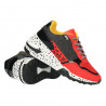 Sneakers rosu cu negru, animal print