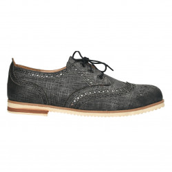 Pantofi gri, dama, stil Oxford