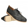 Pantofi gri, dama, stil Oxford
