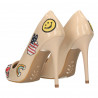 Pantofi stiletto, cu imprimeu modern