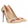 Pantofi stiletto, cu imprimeu modern