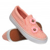 Espadrile roz, cu flori, pentru fetite