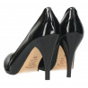 Pantofi stiletto, lac negru de gala